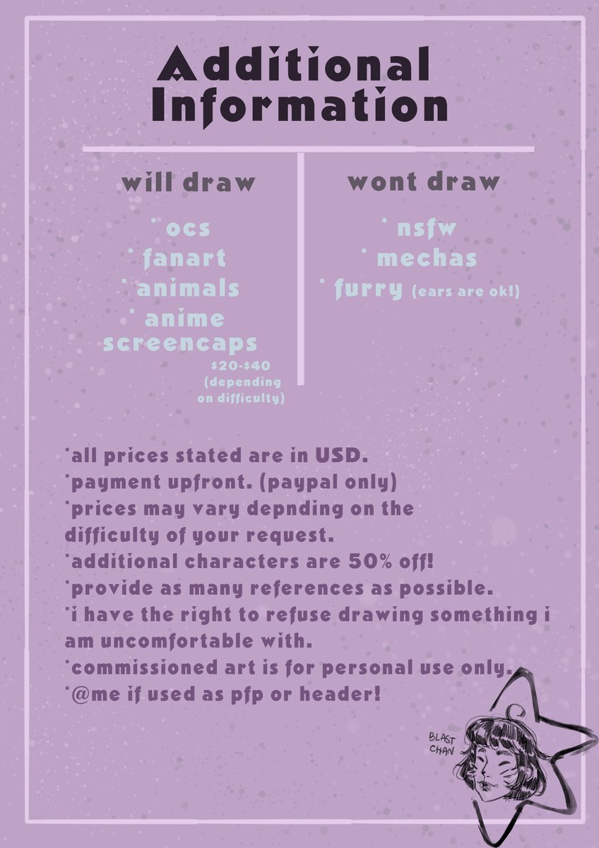 COMMISSIONS OPEN

rts appreciated <3 
if interested don't be afraid to dm! 