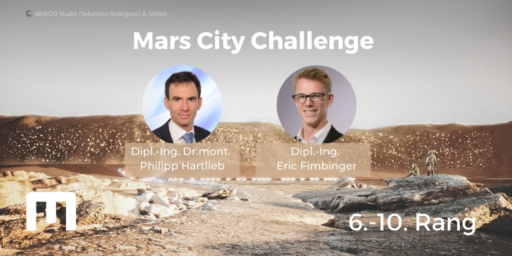 Die Mars-City 'Nüwa' des Konsortiums #SONet mit Beteiligung von Philipp Hartlieb und Eric Fimbinger (beide Lehrstuhl für Bergbaukunde, - technik und -wirtschaft) erzielte bei der #MarsSociety #Convention eine sehr gute Platzierung! Gratulation!
Die City: vimeo.com/468344643