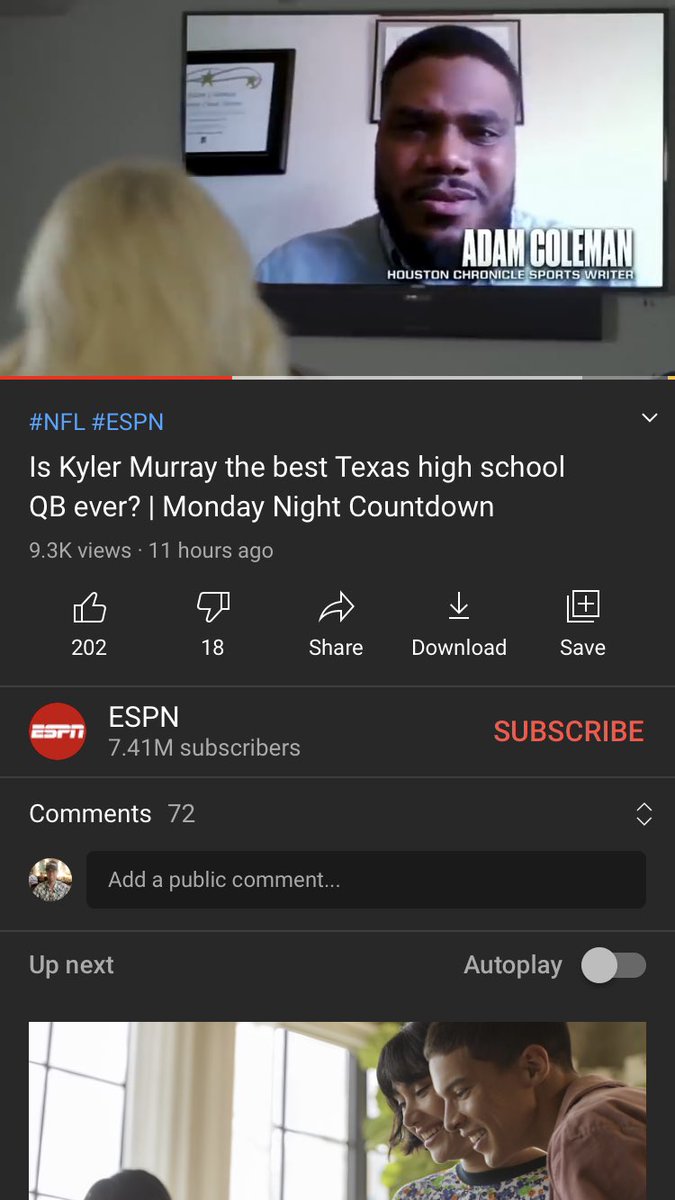 null_matt's tweet photo. Yoooo!!!! Wen you see @ChronColeman on @espn talking about @K1 and you remember when you were in the @BerryCenter and @PridgeonStadium booths with him being a spotter when you were in junior college @HoustonChron @HoustonChronHS #movedup #iseeyou #keepgrinding https://t.co/a6xJFTUDZr