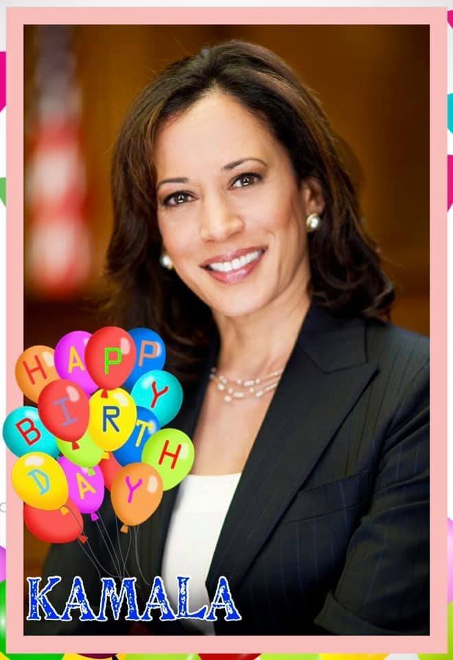 Happy Birthday!

Today (October 20) is Kamala Harris Birthday! . Wishing Her All The Best! 
