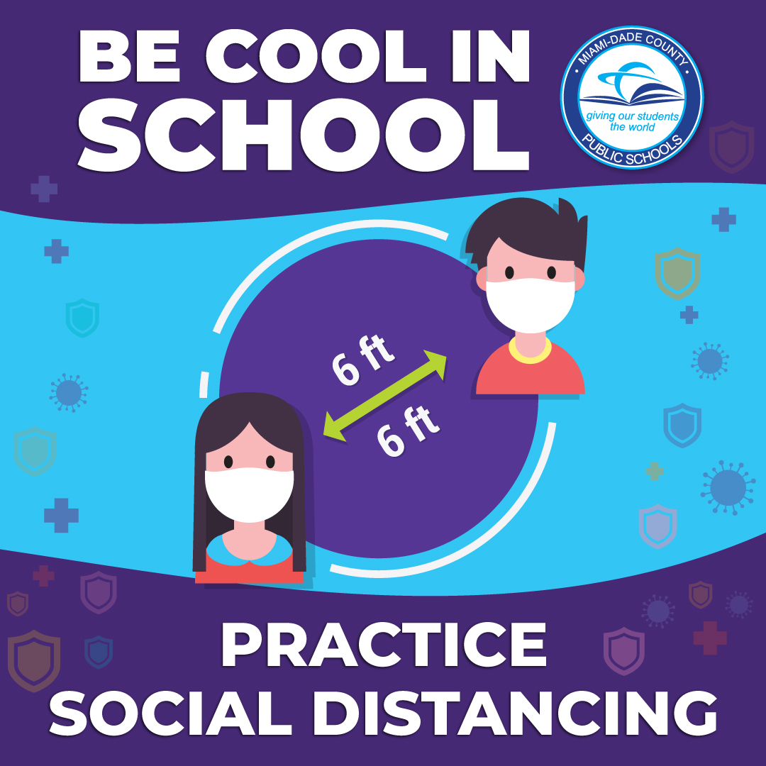 It’s cool to keep your distance. Don’t forget to practice social distancing to stay safe and healthy. #MDCPSwellness
