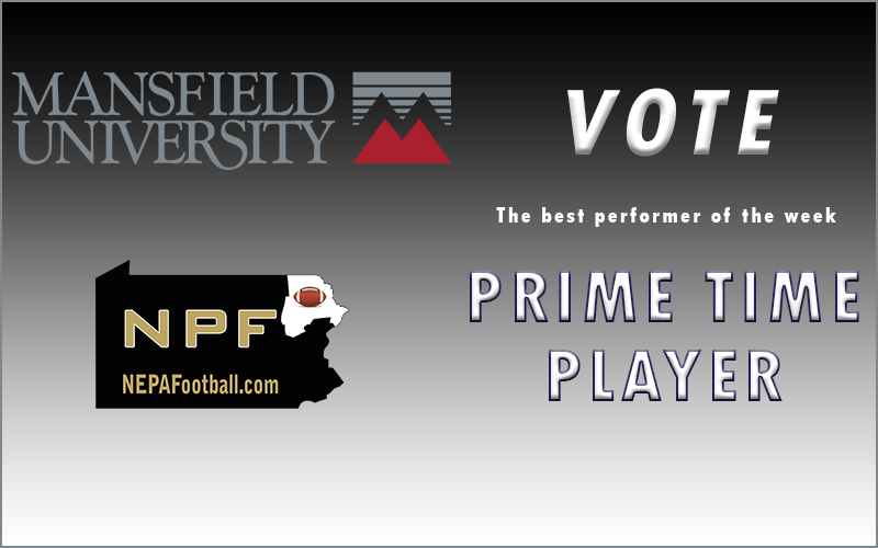 NEPAFootball's tweet photo. Vote for the Week 6 Prime Time Player. Voting ends Thursday at midnight. 
Week 6 Nominees:
Ethan Adams, Lake-Lehman
Gus Brown, Montrose
Jack Chilson, Tunkhannock
C.J. Dippre, Lakeland
Zane Janiszewski, Western Wayne
Ty LaFave, North Pocono
https://t.co/mqkzjFNoNC https://t.co/PjKo9VZa8m