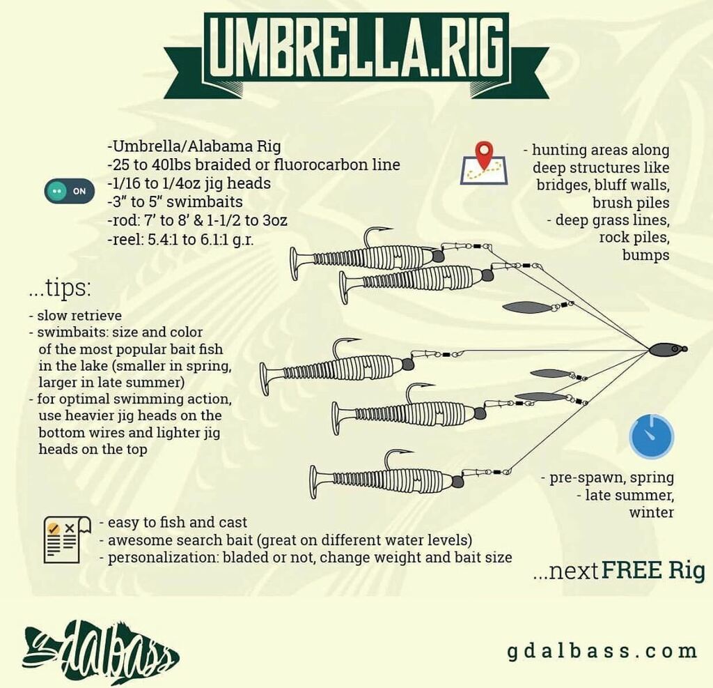 Lookin4FishNC's tweet photo. I hear good things about the Umbrella/Alabama Rig. Never used one, but I think it’s mainly because of the specific setup you have to have. What setups do y’all that throw the A-rig use??? This is a good time of year to be throwing it though! Anyone got one tied on right now?… https://t.co/eiwYpPH0ON