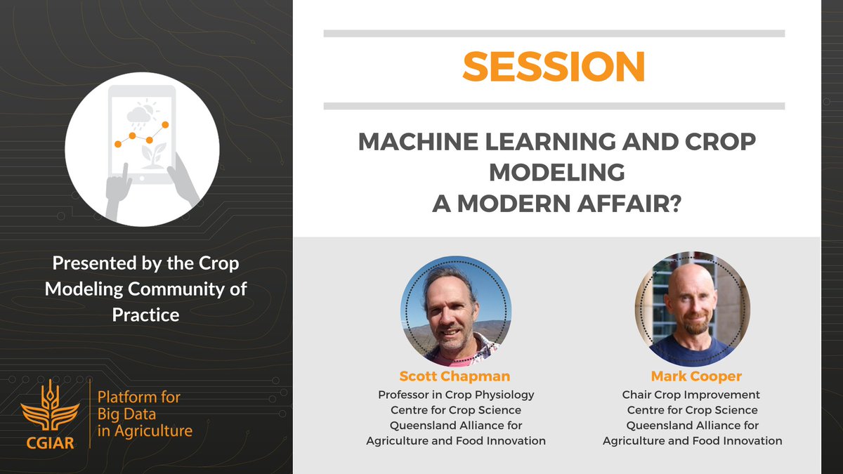 CoP_CM's tweet photo. Join the #CoP_CM session at #BDPGLOBAL2020 to explore some of the efforts that have been developed recently to integrate Machine Learning (ML) algorithms into crop models to result in better predictions and inform adaptation strategies.
📅 Wed. 21 Oct at 2:25 PM CEST on Whova. https://t.co/LifZnwOtXs