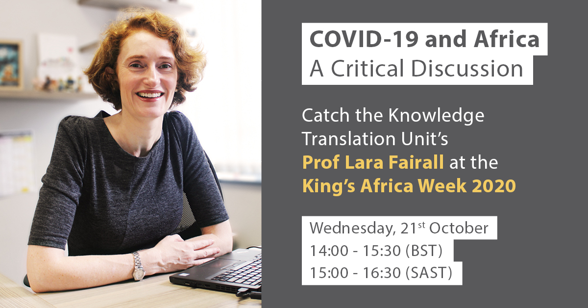 To join this critical discussion tomorrow with Prof Lara Fairall, use the following link to register: kcl.ac.uk/.../covid-19-a…...
#KingsAfricaWeek