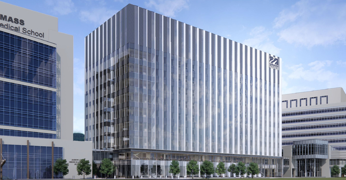 UMassChan's tweet photo. The @umass Board of Trustees has approved the construction of a new building on the @UMassMedical campus that will accelerate research into new therapeutics for some of the most challenging diseases that humans face: https://t.co/3G38GQMxNv @UMMSGeneTherapy @ProgMolMed https://t.co/26OVrvV3T2