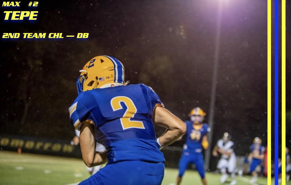MariemontFB's tweet photo. Congratulations to Max Tepe (11) on being named 2nd Team CHL - DB! https://t.co/IwbiVphwne