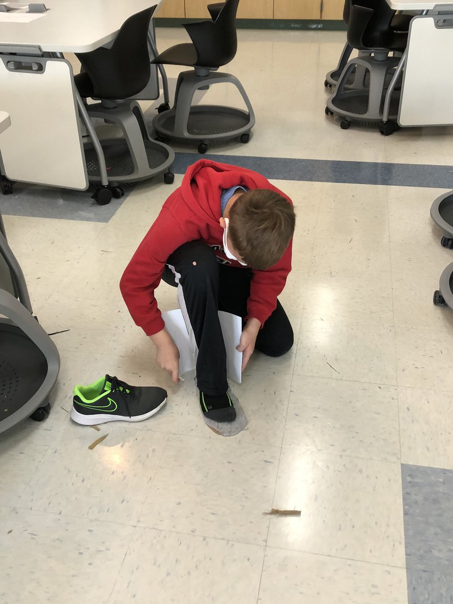 MrsAngelaHannon's tweet photo. CMS STEM -Instant Design Challenge-designing and building an ankle/foot orthosis for a patient with cerebral palsy. https://t.co/GXcrsICTM1