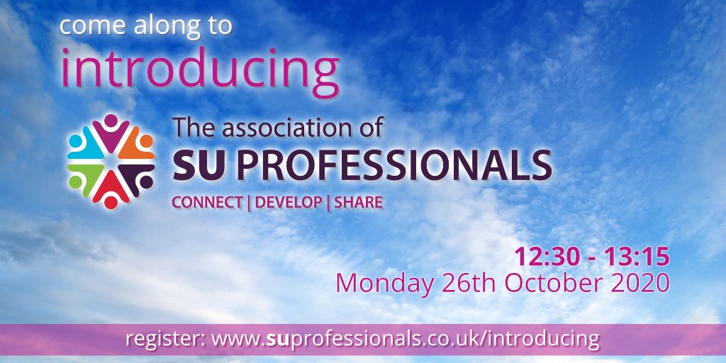 Find out more about us at one of our two Introducing events... register here: suprofessionals.co.uk/introducing 

#LoveSUs #SUprofessionals #StudentsUnions