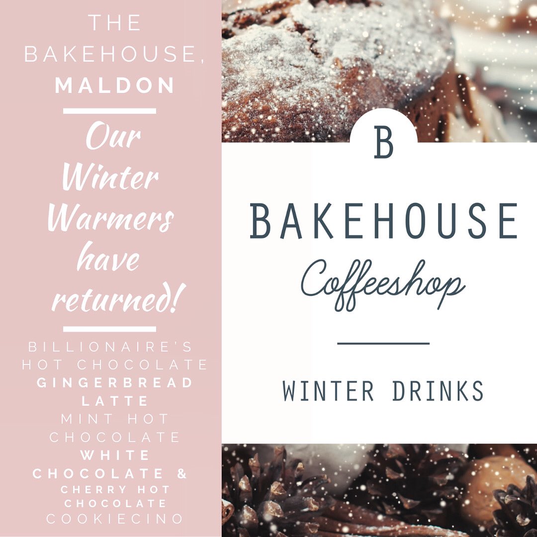 Our Winter Warmers are back! ❄️☃️
Enjoy our delicious selection of Winter Drinks at The BakeHouse Maldon once again - the perfect treat to warm you up on a cold morning. Available to drink in or to takeaway ☕️