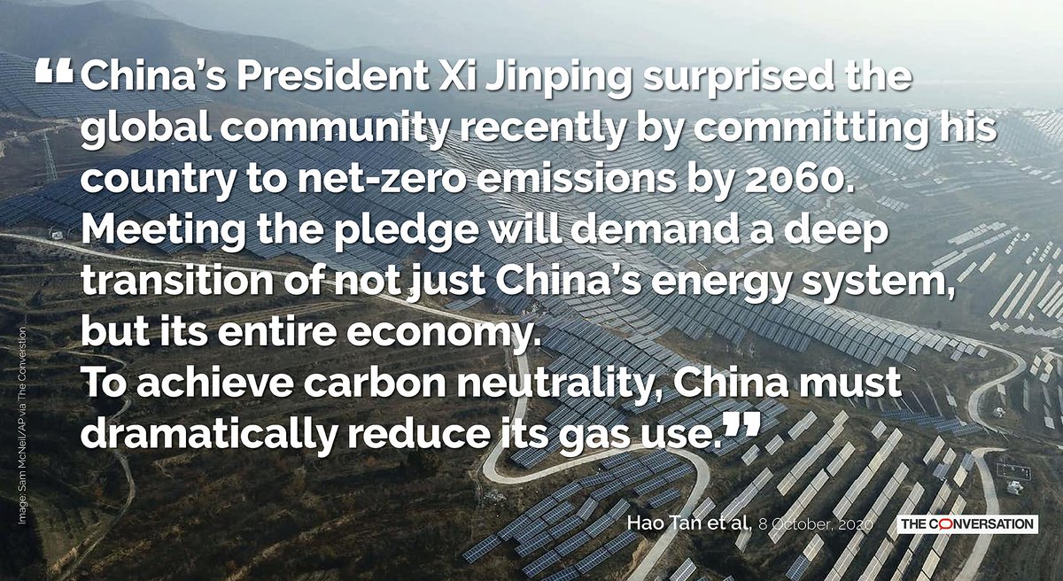 China’s recent commitment to achieve zero emissions by 2060 brings will accelerate the global transition to clean energy systems and will dramatically impact Australia’s exports."China’s use of coal, oil and gas must be slashed" https://theconversation.com/china-just-stunned-the-world-with-its-step-up-on-climate-action-and-the-implications-for-australia-may-be-huge-147268