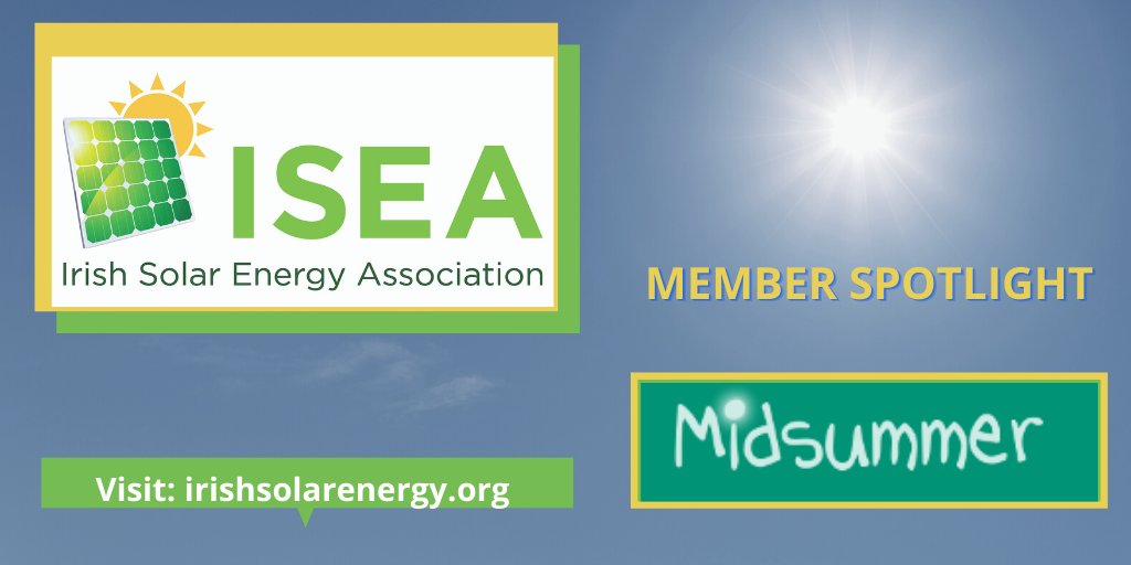 We are pleased to welcome <a href="/MidsummerRenLtd/">Midsummer Renewables Ltd.</a> as a new bronze member of Irish Solar Energy Association (ISEA)

Midsummer Renewables Ltd is a specialist distributor of EV Chargers, PV, and Battery Storage Products. 

For more on becoming an ISEA member contact shauna@boxmedia.ie