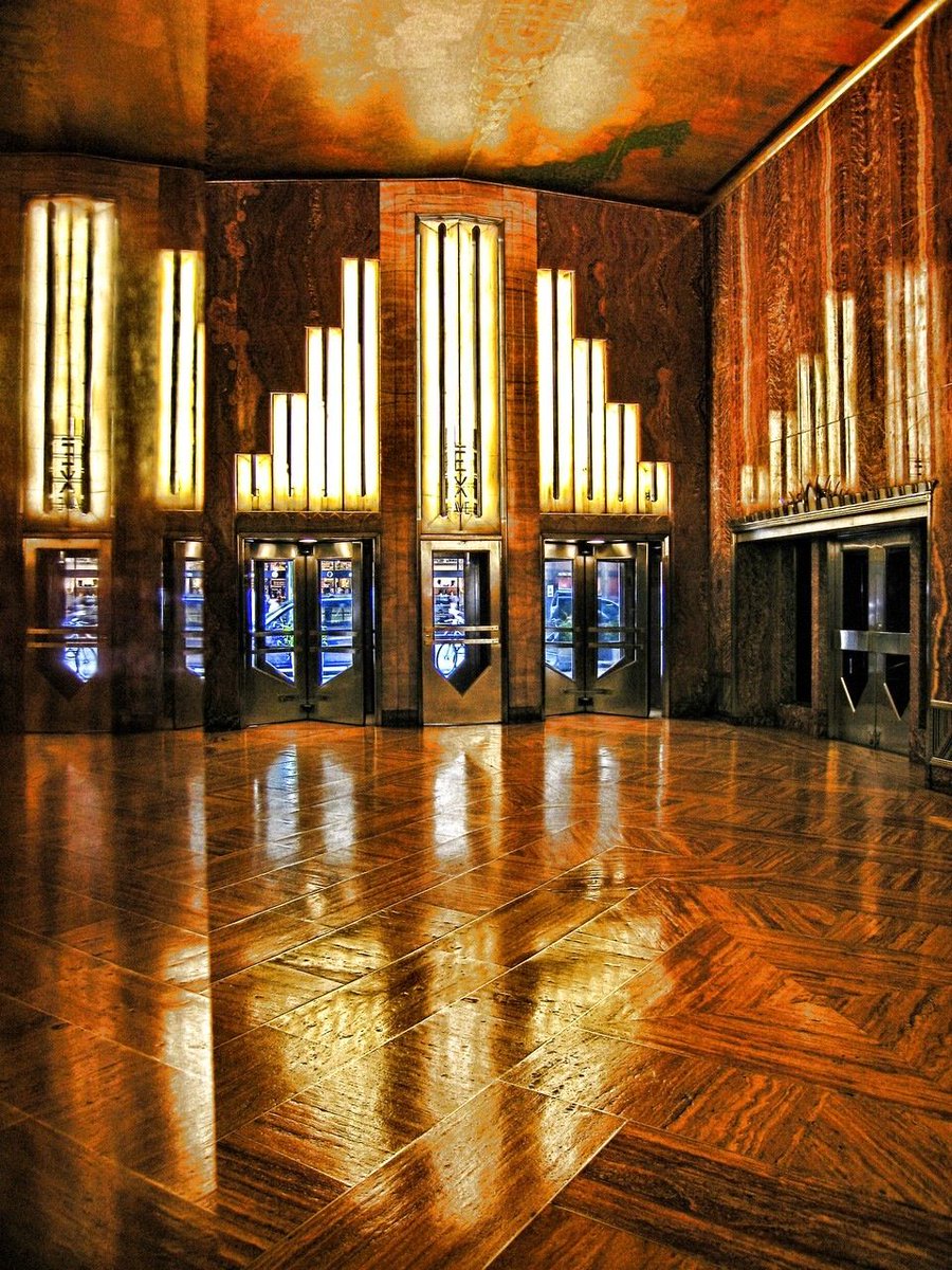Until late 1930's they really knew how to build in style. Here some pics of  The Chrysler Building (1930), NYC. These elevators are just awesome., image size:900x1200