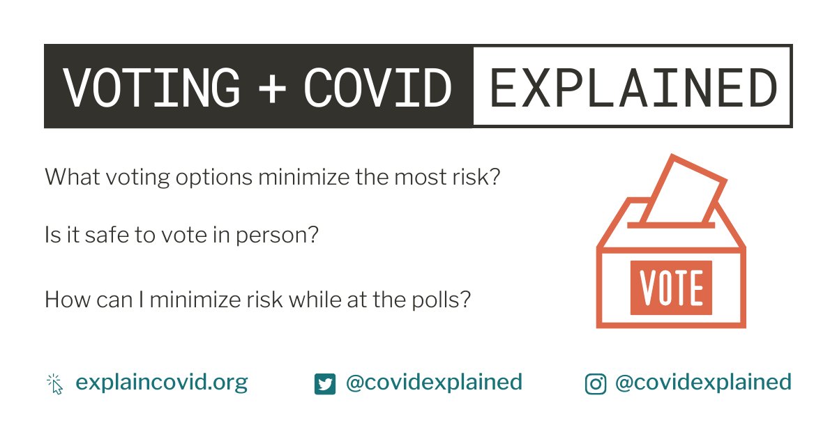 As big believers in civic engagement, we encourage everyone to vote in the upcoming election. Check out our newsletter for tips on how to safely vote during the pandemic! 

covidexplained.substack.com/p/voting-in-a-…