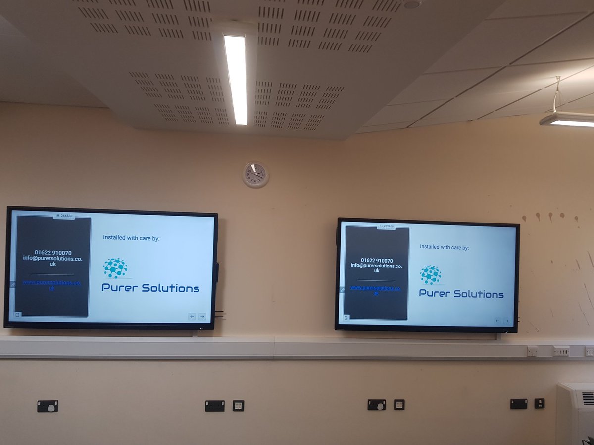 PurerSolutions's tweet photo. Another day and more AV installs #clevertouch #avtweeps https://t.co/76Hjh4Y4oK