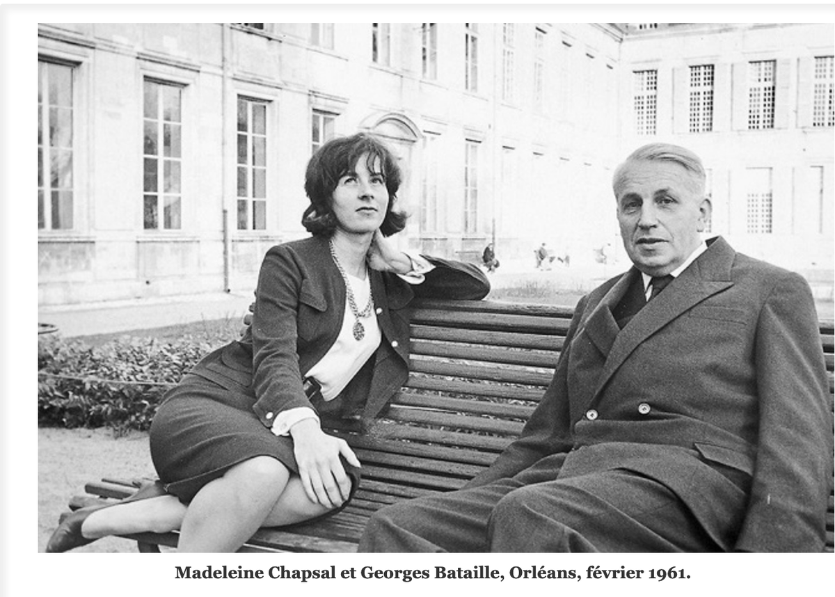 Madeleine Chapsal rencontre avec Georges Bataille (1961). In Bataille any human being is no more than a conduit for communicative process, a channel for ideas which pass through him/her pileface.com/sollers/spip.p… Una entrevista excepcional @DatosUBA @esteladomiha67 @renipandex