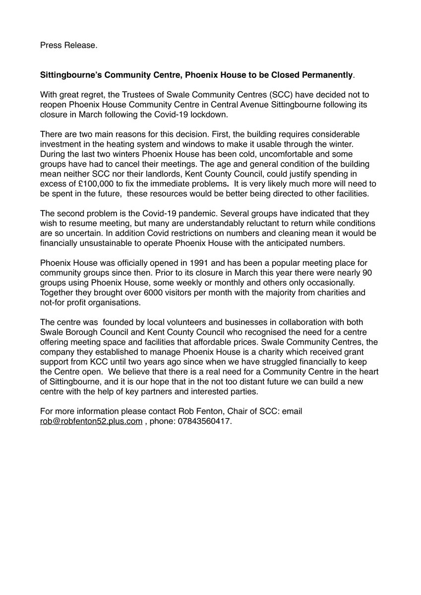 As promised in the last tweet, please see below for the official press release from our Trustees