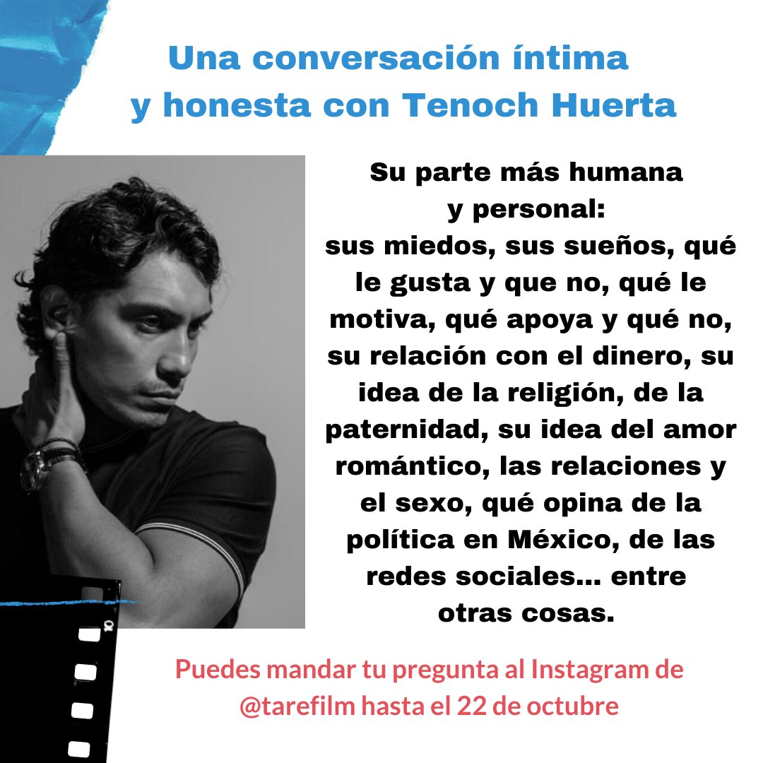 ¿Quieres saber de cine o más de <a href="/TenochHuerta/">Tenoch Huerta Mejía</a> ?
🐓 Gallo cineasta: 351 pesos. 
🎥 Postal autografiada + Master Class de cine con <a href="/andreamcrowther/">Andrea Martinez Crowther</a> 
🐓 Gallo curioso: 350 pesos. 
🎙Postal firmada + Episodio exclusivo con <a href="/TenochHuerta/">Tenoch Huerta Mejía</a> 🎙Una conversación íntima y honesta. <a href="/TareFilm/">Tare Film</a>