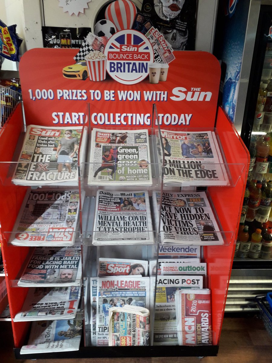 #BounceOffChallenge#newsretail@TheSun. Collect a sticker with every purchase of The Sun at PJS Convenience store in Gainsborough. #BounceBackBritain.