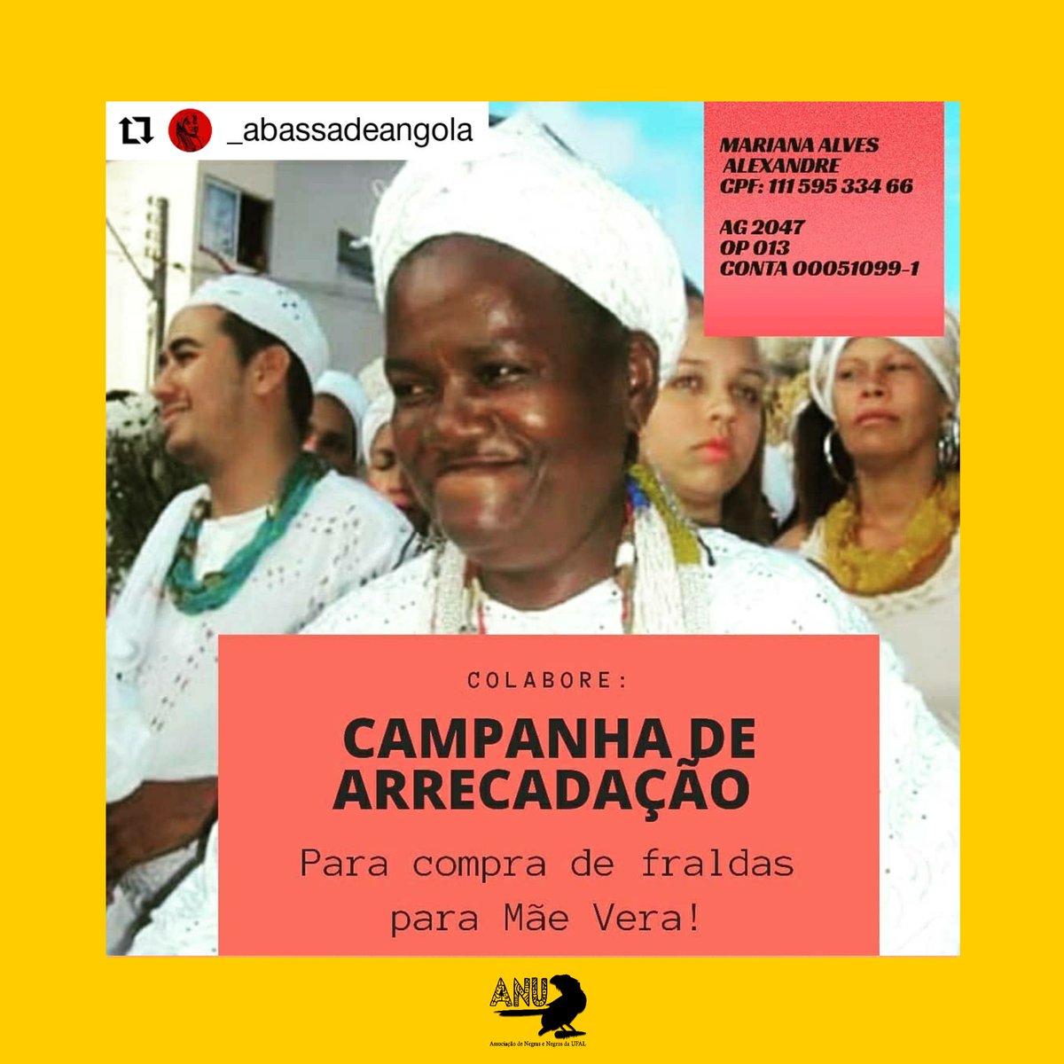 anuufal's tweet photo. Mãe Vera está precisando da nossa ajuda! Ela foi hospitalizada no dia 14/10 e ontem (19/10) precisou ser internada no Hospital Geral do Estado - HGE. Pedimos doações de fraldas GG, materiais p/ curativos e doações em transferências bancárias, p/ q os cuidados sejam viabilizados + https://t.co/JbOEVWbRTE