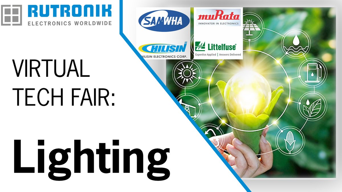 Rutronik's tweet photo. There is more technology in lighting applications than you might think. In this video we give a overview of "ultra"-highcap MLCCs, LSP modules, electrolytic capacitors as well as shielded inductors: https://t.co/ZxTzYvHuPh
@MurataEurope @Littelfuse #samwha #chilisin #lighting https://t.co/UJir824tpR