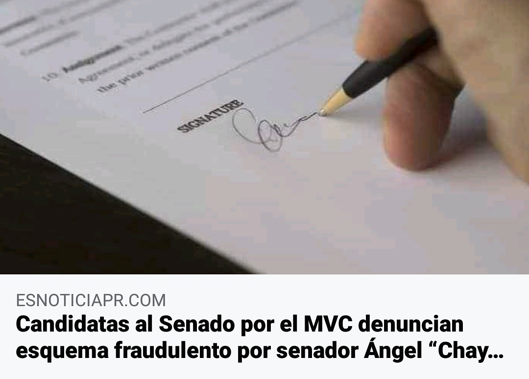 Yamira Colón Rosa (@yamiracolonrosa) on Twitter photo Hacemos el llamado a que se retire el PS101: Candidatas al Senado por el MVC denuncian esquema fraudulento por senador Ángel “Chayanne” Martínez Santiago
¡Juntos al Rescate del País!
#Yamira2020
esnoticiapr.com/candidatas-al-… via <a href="/esnoticiapr/">esnoticiapr</a> Hacemos el llamado a que se retire el PS101: Candidatas al Senado por el MVC denuncian esquema fraudulento por senador Ángel “Chayanne” Martínez Santiago
¡Juntos al Rescate del País!
#Yamira2020
esnoticiapr.com/candidatas-al-… via <a href="/esnoticiapr/">esnoticiapr</a>