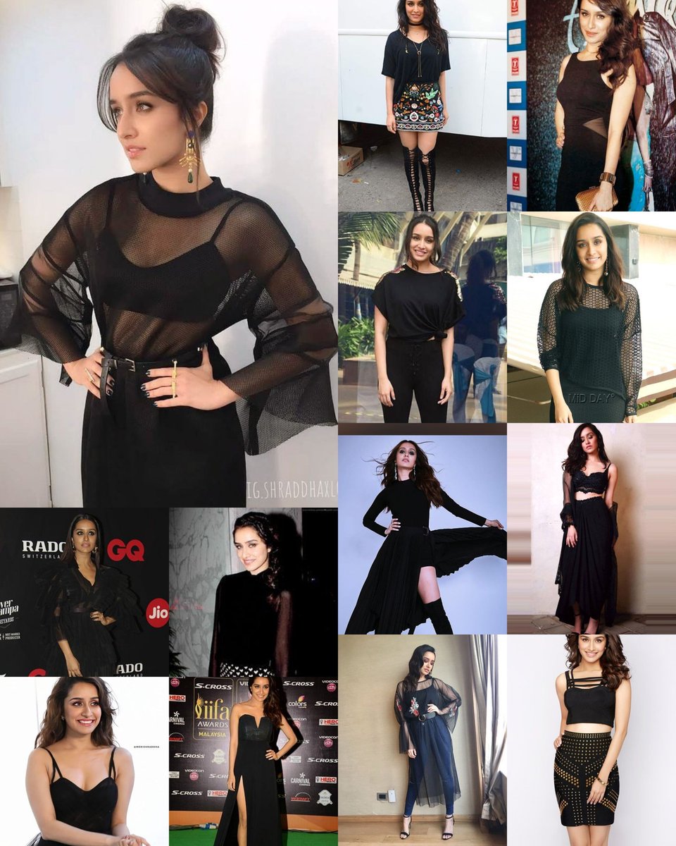 ShradddhaKapoor's tweet photo. Shraddha Kapoor Black Colour Dress Collection. https://t.co/FXMJyEgIlT