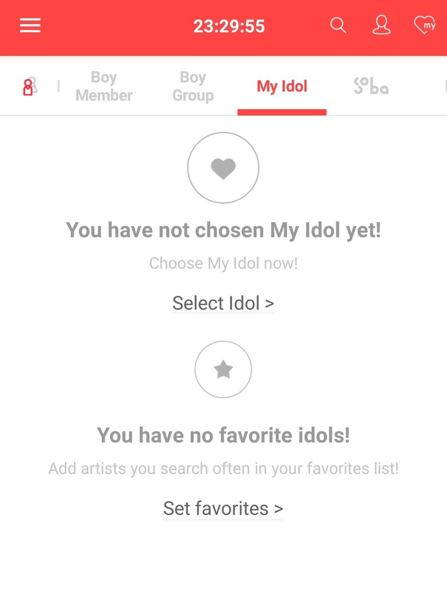 Now, go to "My Idol" and search for 'Oh My Girl', then, click on the little heart and it will turn red. Then click in 'ok'.