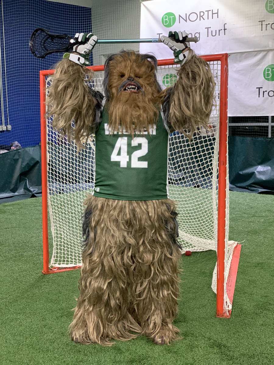 StinsonMellor's tweet photo. Chewy was putting in some stick work time last night with his @MaverikLacrosse #optik2 with @EastCoastDyes #hero3 mesh and Smurf blue @MaverikLacrosse Apollo shaft.   Chewy has been a big @wagnermlax fan since before the #battleofyavin .  #truestory https://t.co/jWk7pVzVkL