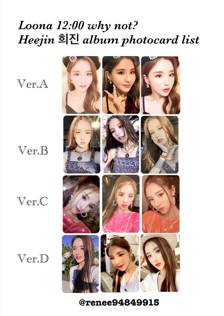 Loona 12:00 Midnight Albums (A, B, C, D) - NO Photocards