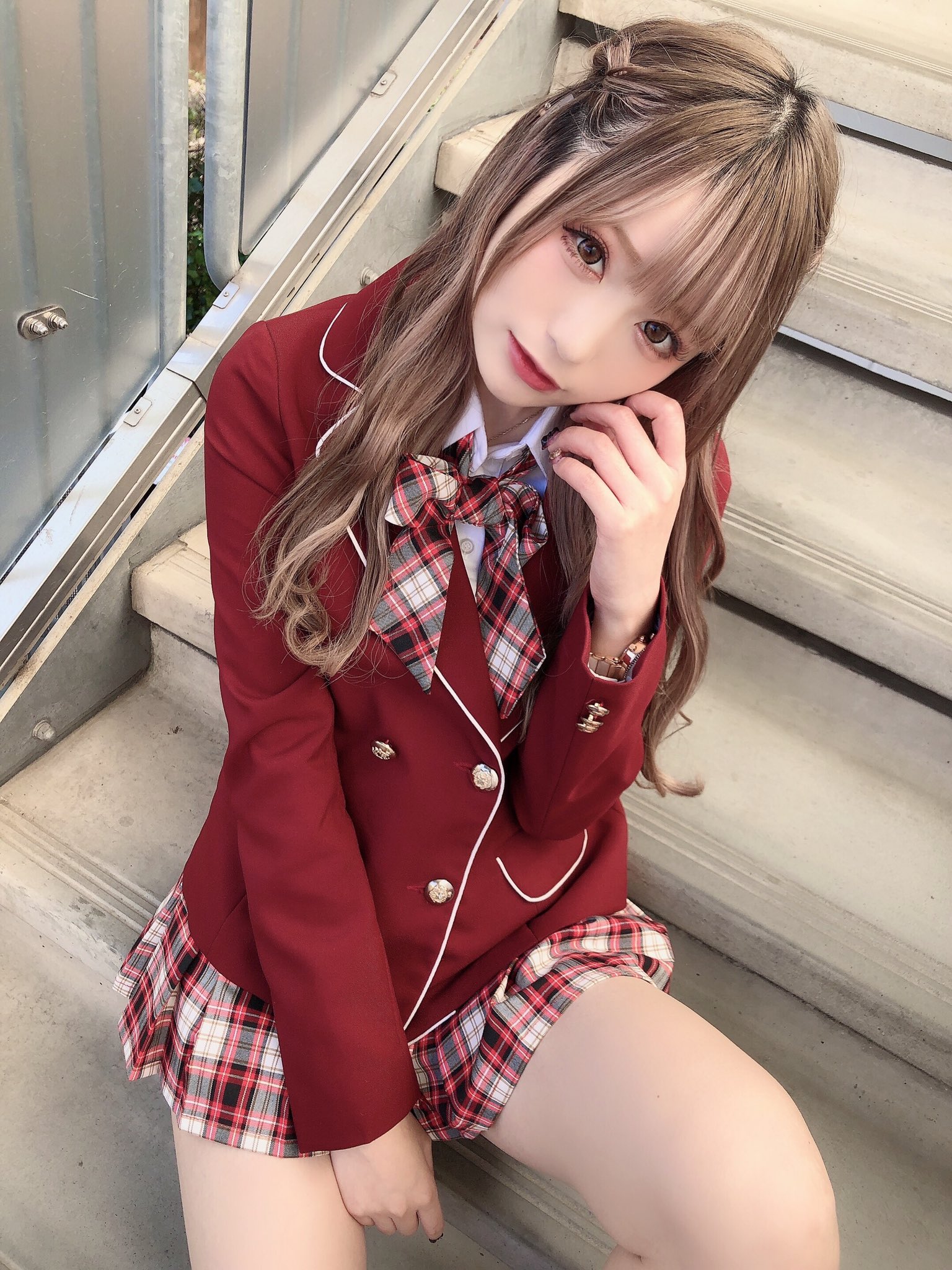 日系格子裙的JK高中美少女 #制服美少女》#Cute #Girl #Pretty #Girls #漂亮 #可愛 #格子裙