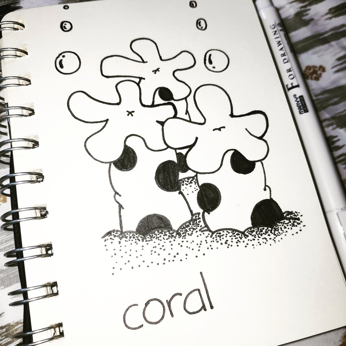EreenaChu's tweet photo. Day 20 - Coral
.
I totally ran out of idea on this one😂 Was it easy for you?
.
#inktober #inktober2020  #drawingforfun #traditionalart #inktobercoral #inktobercoral2020  #artistph #cebuartist #marvyuchida  #inktoberchallenge2020 https://t.co/nzhUbKtDYm
