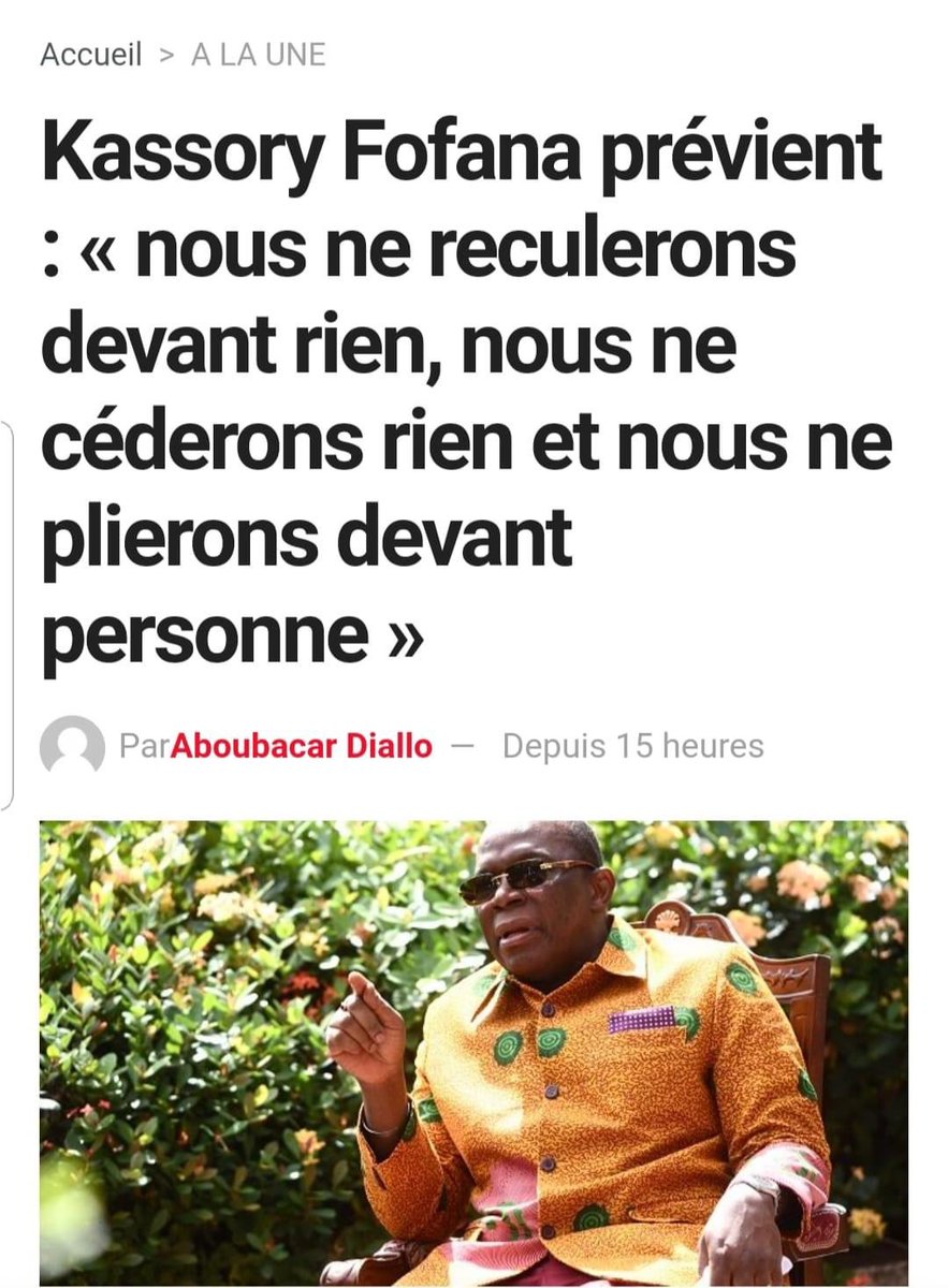 J’espère que @IbrahimaKFofana que vous accepterez les résultats de l’expression de la volonté des guinéens quels qu’ils soient. #guinrevote https://t.co/KFwJOustS6