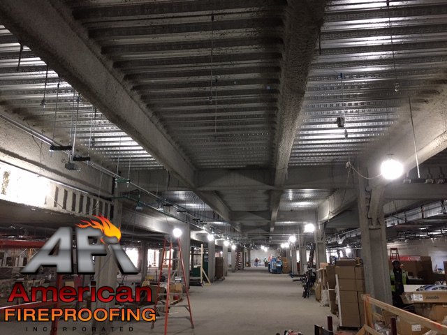 AFireproofing's tweet photo. 🔥The AFI team's progress from this Denver project where we are spraying #GCPAppliedTechnologies #Monokote MK-6 HY. #fireproofing #appliedfireproofing #sprayappliedfireproofing #fireproofingcontractor #constructionlife #dailyconstruction #construction #fireproof https://t.co/T6H7S73W41