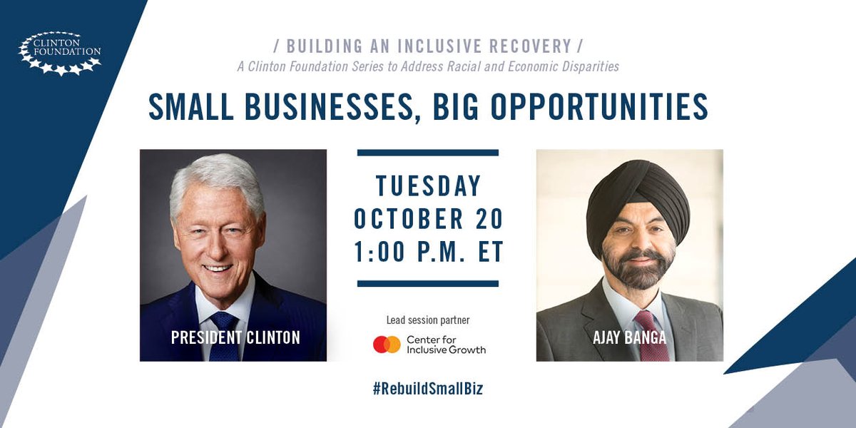 You can't build an inclusive democracy without an inclusive economy. America can only succeed when all our people are given the opportunity to succeed.
I hope you’ll join us now for this important conversation: https://t.co/LJ3eCfAPZI #RebuildSmallBiz