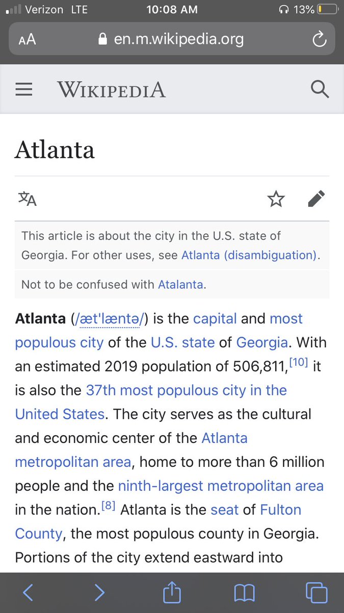 Also an Athens in Georgia.  https://en.m.wikipedia.org/wiki/Atlanta   https://en.m.wikipedia.org/wiki/Atlanta 