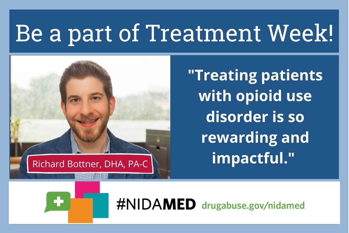 NIDAnews's tweet photo. "…There were many reasons I could have come up with not to address opioid addiction in the hospital. Recognizing that this helped dozens of patients…it’s the best thing I have had the privilege of doing." Visit #NIDAMED for more:
https://t.co/ZatEl4FKM4
#TreatmentWeek https://t.co/HxTbhjryeN