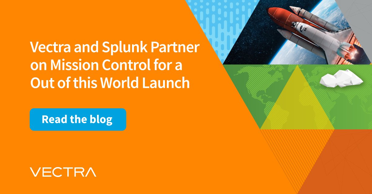 Vectra_AI's tweet image. It’s time for takeoff. 🚀 Optimize your team’s security operations with the ability to detect and stop attacks hidden in the #cloud from one central work surface. Discover how our partnership with @splunk can help stop breaches: ow.ly/mOmy50BXQid #splunkconf