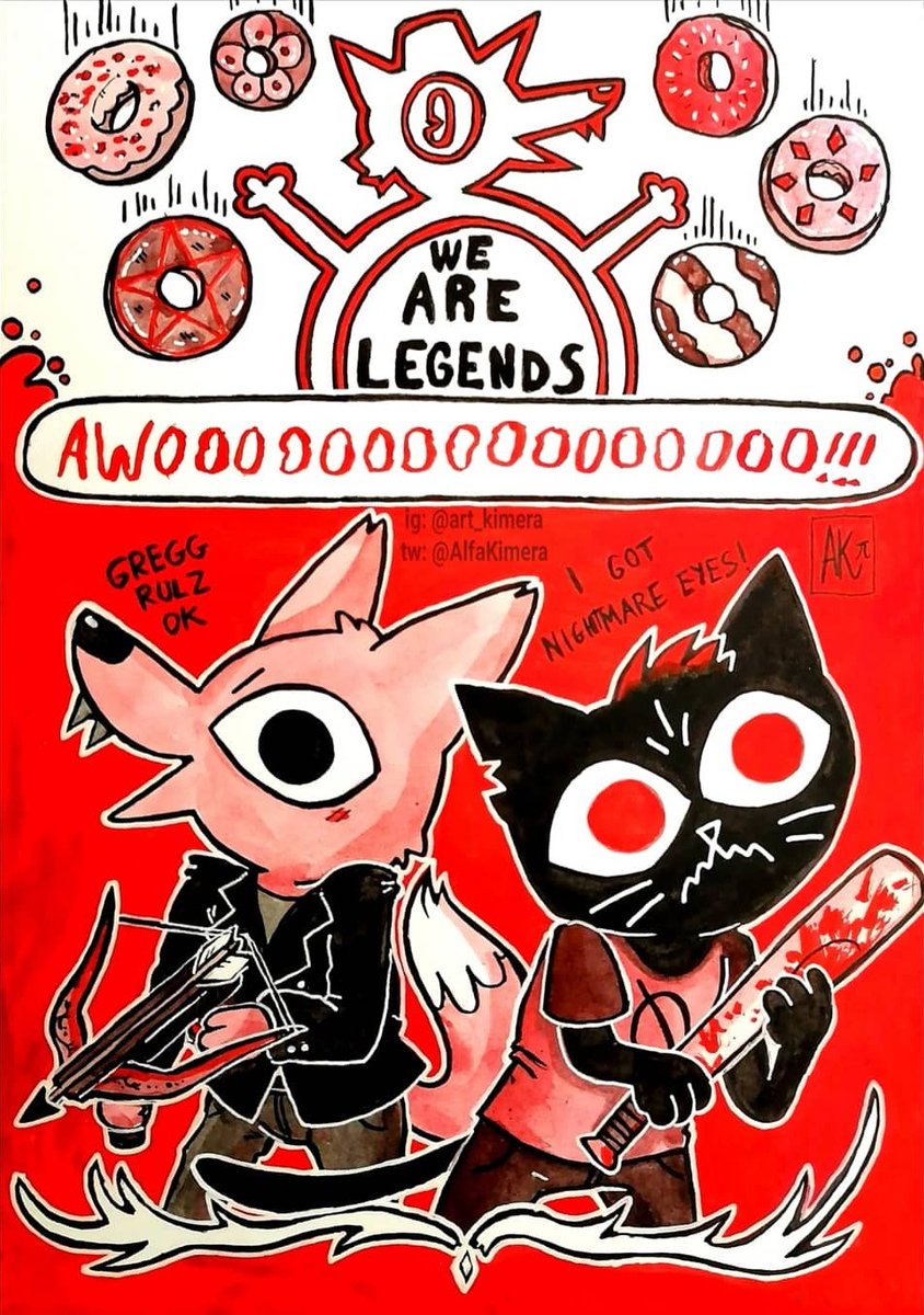  #Maetober2020 day 20: Legends"We'll be legends forever"  #nitw  #nightinthewoods  #drawtober  #drawtober2020  #artober  #Artober2020  #inktober2020  #inktober