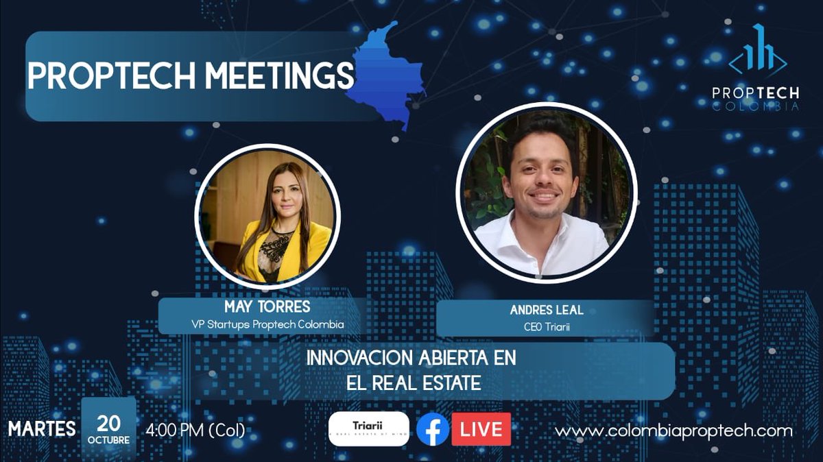 Andres Leal | Real Estate (@andreslealco) on Twitter photo Hoy estaremos con @TriariiLatam hablando en #Proptech meetings de <a href="/ColProptech/">Colombia PropTech</a> sobre Innovación Abierta en el sector inmobiliario y construcción 🚧 💡¿Quieres saber cómo innovar? Hoy estaremos con @TriariiLatam hablando en #Proptech meetings de <a href="/ColProptech/">Colombia PropTech</a> sobre Innovación Abierta en el sector inmobiliario y construcción 🚧 💡¿Quieres saber cómo innovar?