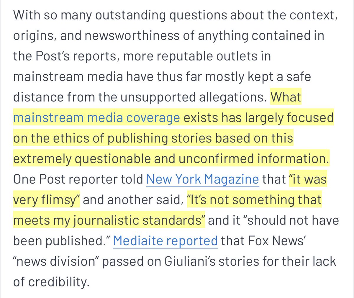 So, there are a lot of questions about the emails, the newsworthiness of what’s in them, their origin, and so on. Even if they are legitimate, nothing in them has been the “smoking gun” the Post advertised.