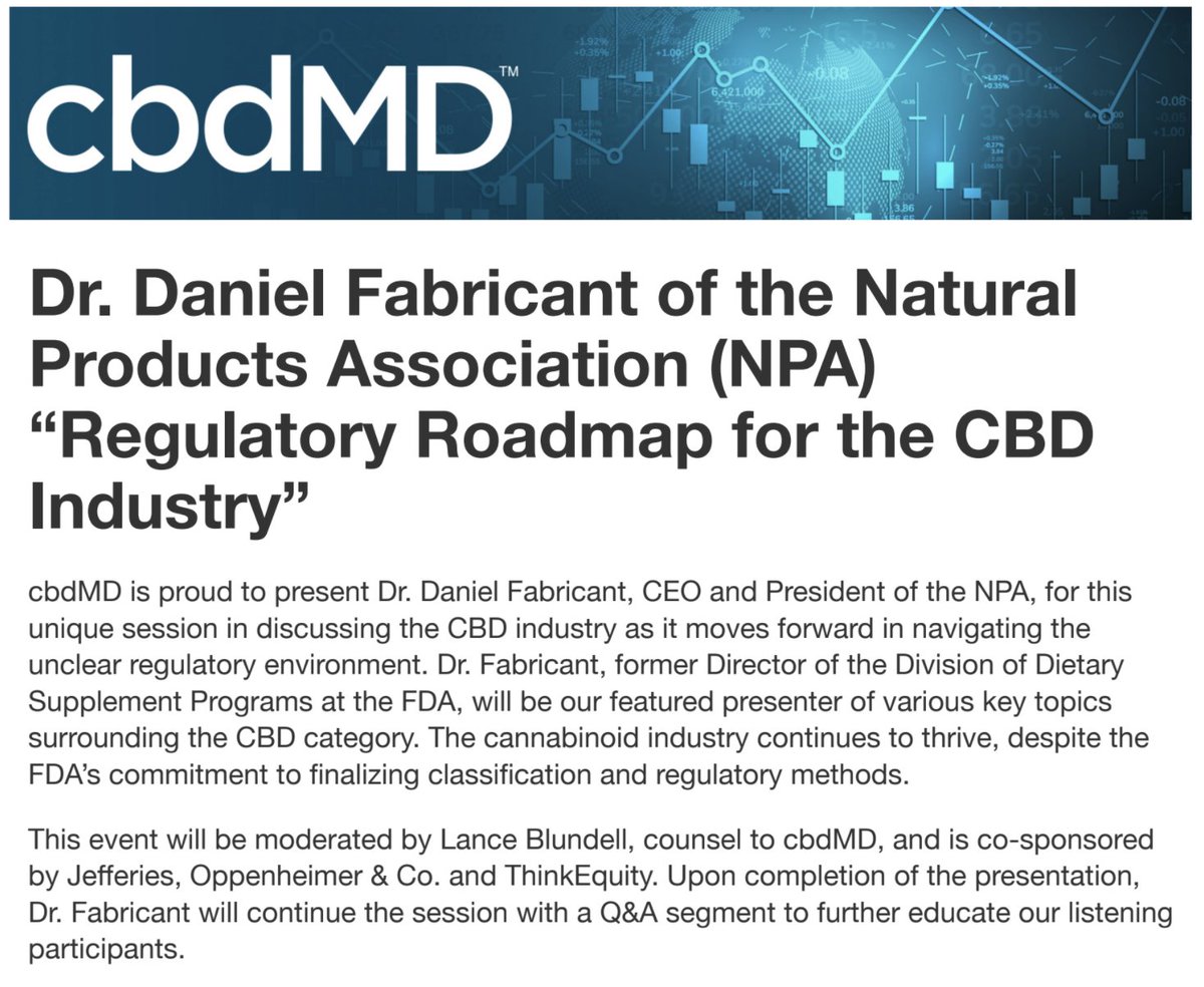 cbdmd_usa's tweet photo. More info below 🔽🔽🔽 $YCBD #cbdmd #cbdregulation https://t.co/JURNpuaPDn