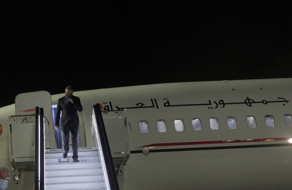 رئيس مجلس الوزراء <a href="/MAKadhimi/">Mustafa Al-Kadhimi مصطفى الكاظمي</a> يصل الى العاصمة البريطانية لندن .