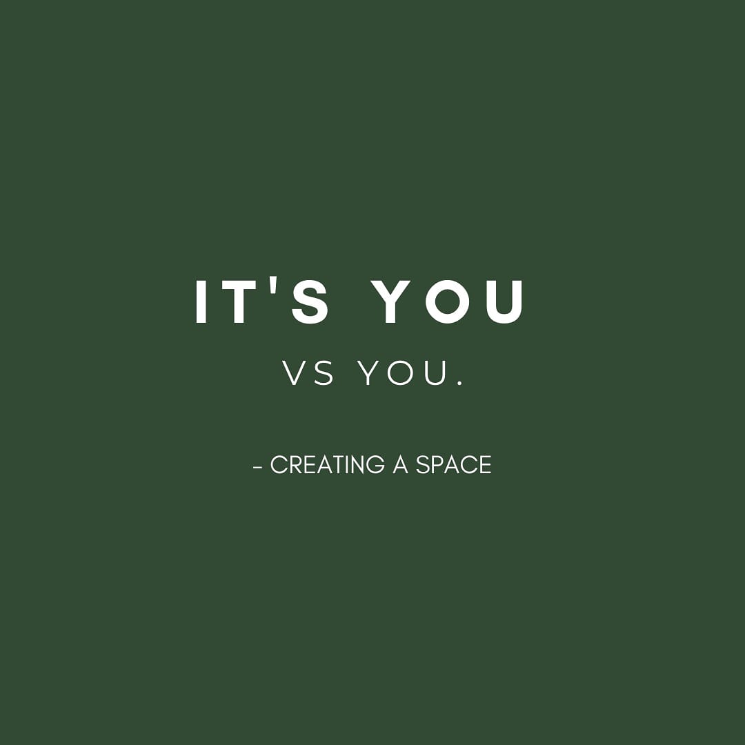 Notes to self: It’s You vs You.

Don’t get caught up in the comparison game, where you compare your outcomes to some else’s journey. 

It steals your joy, and you don’t know what circumstances other people are going through.

It’s You vs You.