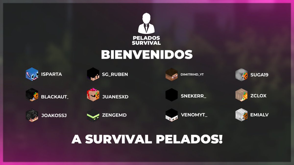 PeladosSurvival's tweet image. Ultima lista de invitados!🌟💜

Bienvenidos, @iSparta868 @blackaut53 @JoakoSSJ_ @SG_RUBXN @JuanesXD2020 @Zenge18 @DimitriHd_YT @snekerr_ @iTzVenom_x @Sugx19 @zCloxx @WMEmiAlv 

❤️&amp;amp;🔄Para participar de un sorteo de x3 whitelists!

175❤️Y decimos la fecha de apertura!