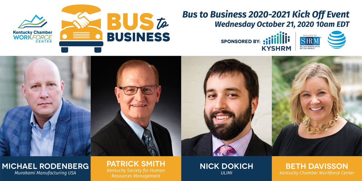 KyChamberFdn's tweet photo. TOMORROW: Join us tomorrow at 10 AM ET for the first Bus to Business live session of the school year! See what we have in store for this year's virtual program! Don't miss the bus! Register here: https://t.co/ozxZPWJWqe https://t.co/9co3RvXFtL