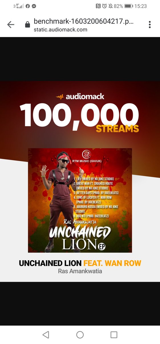 🔥     RTM      MUSIC (GH/UK)      🔥

Be part of the history in the making. 

Grab your copy 🦁🎤🔥audiomack.com/ras-amankwatia… @MusicFactsGh @Ghanacelebrity @ghmusicawardsuk @AlordiaP @MTVBaseAfrica @abnradiouk @GHMusicCharts @Promoterkoolic