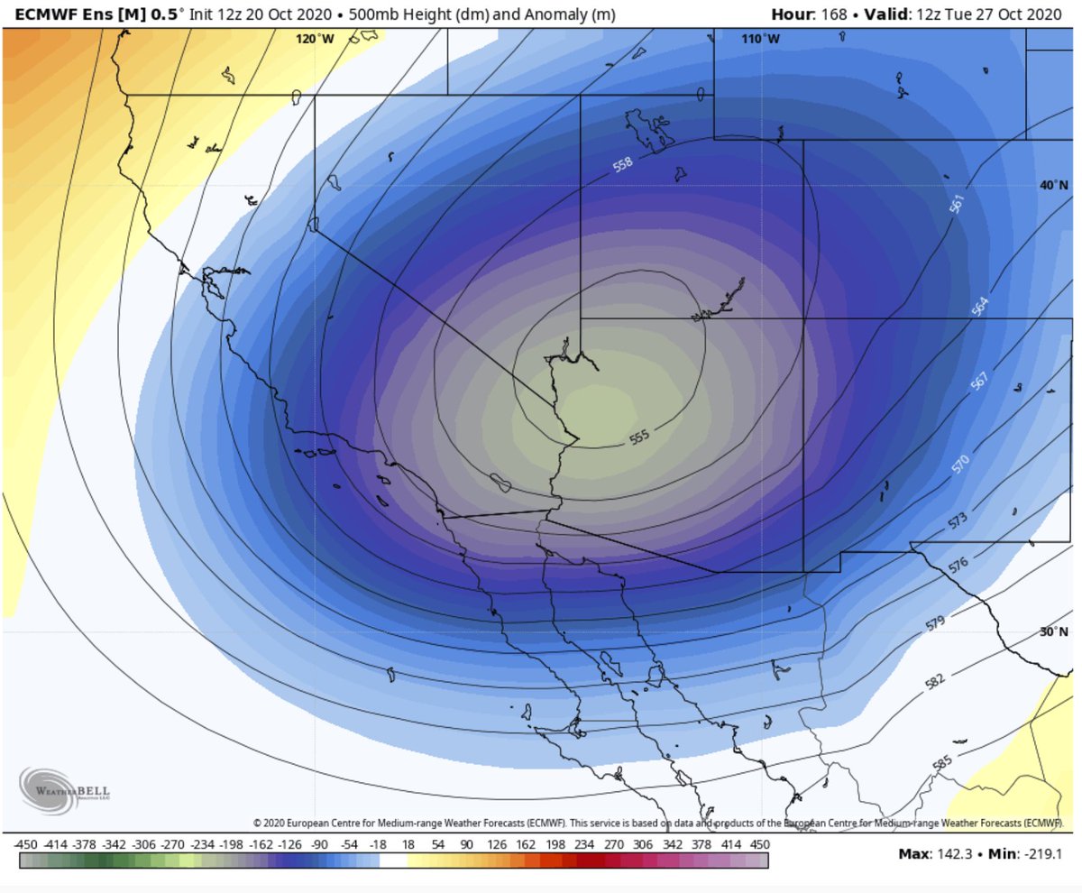 Un profundo sistema de baja presión estará ingresando por Arizona durante el lunes de la próxima semana, provocando una fuerte caída en las temperaturas máximas al rango de los 28 - 30°C, por lo que serían los primeros días otoñales de la temporada.