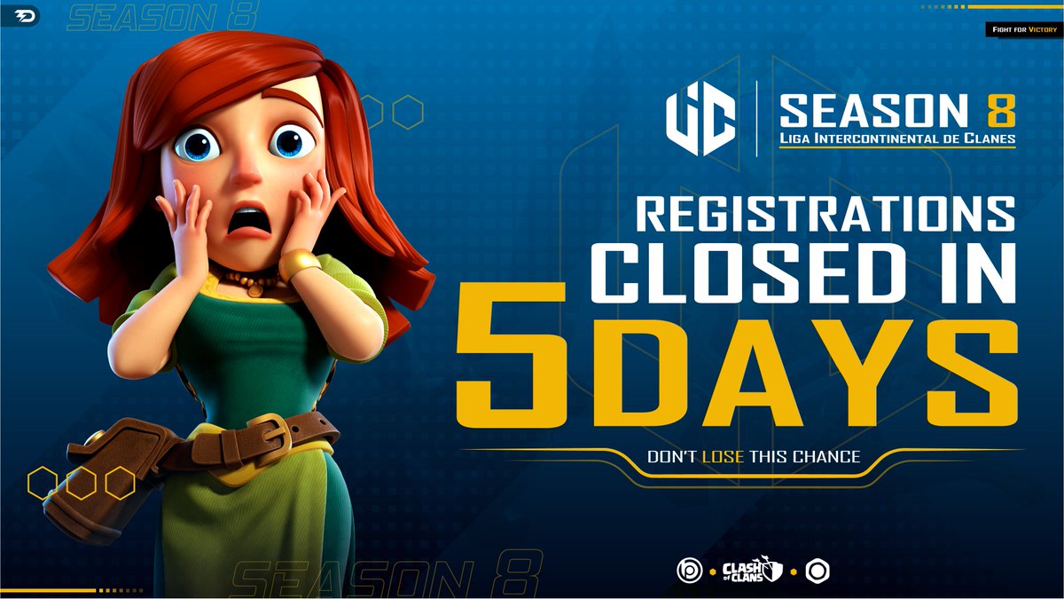 🏆 LIC - SEASON 8 🏆

Within 5 days we close the registration period 😲 What are you waiting for? 🤔👀 Don't miss this opportunity and sign up 🥳🎉 We are waiting for you 😊

▶️ Discord Server: invite.gg/lic
▶️ Registration form: forms.gle/x8rDLejntzdLLY…