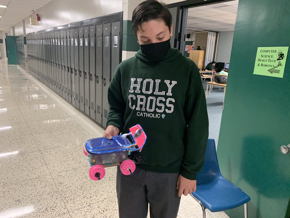 hcwethenorthend's tweet image. Pink Lightning, WALL-E and many more competed in Mr. Swick’s ‘Car Distance Challenge.’ Very cool but definitely needs a better name. #WeTheNorthEnd #vroomvroom #workinmotion #itsallaboutthename